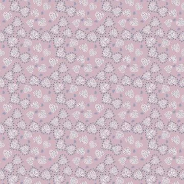 Dotted heart shapes pattern in pinks and greys Illustrazione stock