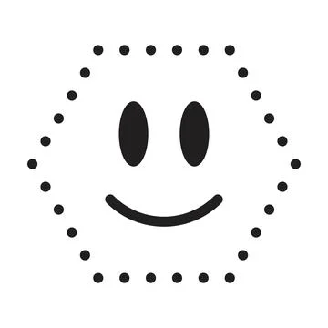 Dotted hexagon shape for tracing lines for preschool and kindergarten school Stock Illustration