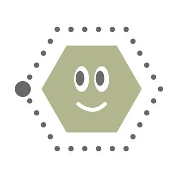 Dotted hexagon shape for tracing lines for preschool and kindergarten school Illustrazione stock