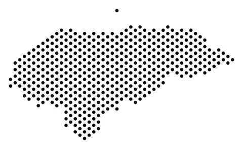 Dotted Honduras Map Stock Illustration