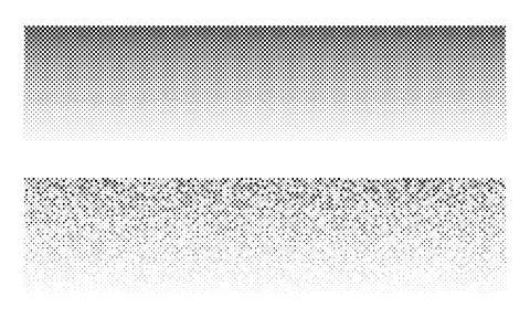 Dotted horizontal background, linear gradient halftone pattern Stock Illustration