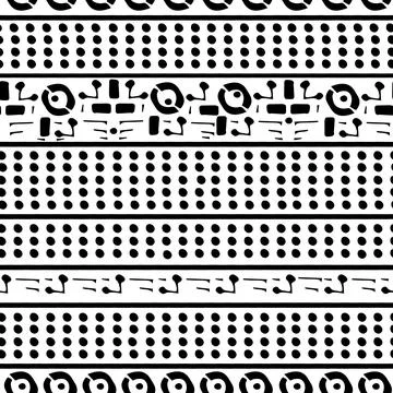 Dotted horizontal seamless pattern. Vector illustration background Stock Illustration