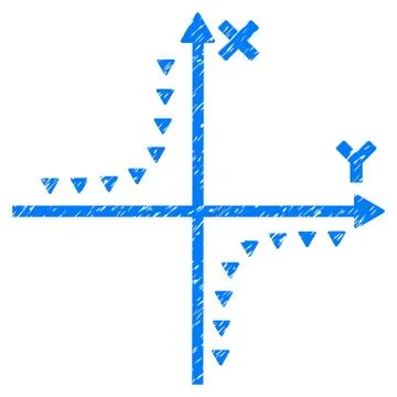 Dotted Hyperbola Plot Grunge Icon Ilustración de archivo