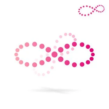 Dotted infinity icon Illustrazione stock