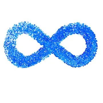 Dotted infinity symbol 스톡 일러스트