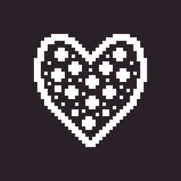 Dotted inside frame heart icon Stock-Illustration
