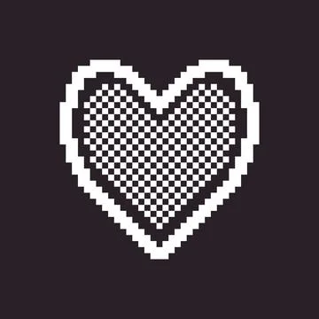 Dotted inside heart icon Illustrazione stock
