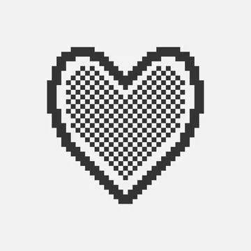 Dotted inside heart icon Illustrazione stock