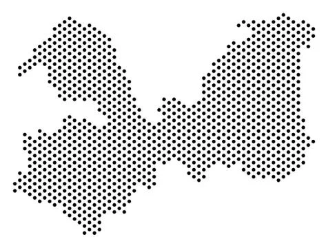 Dotted Leningrad Oblast Map Stock Illustration