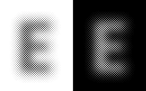 Dotted Letter E Illustration black white Design Stock Illustration