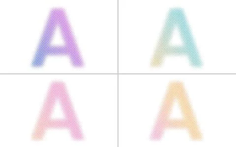 Dotted Letter A Illustration Soft Gradient Design イラスト素材