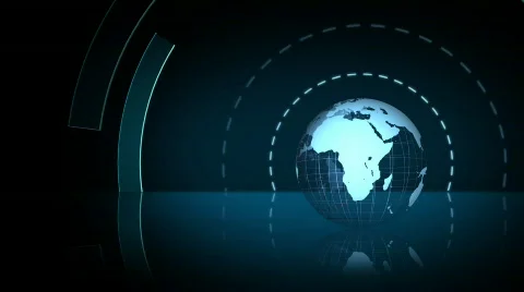 Dotted Line and Turning Globe Stock Footage 832032