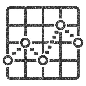 Dotted Line Grid Plot Grainy Texture Icon Ilustración de archivo