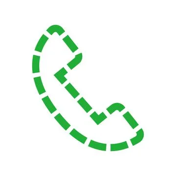 Dotted line phone icon. Vector. Stock Illustration