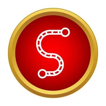 Dotted line s shape road map navigation route 스톡 일러스트