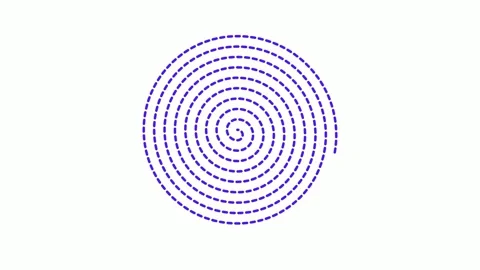 Dotted Line Spiral Design Animation Element Stock Footage 314475743
