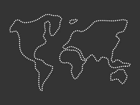 Dotted line World Map Concept Design. Vector Illustration Stock Illustration