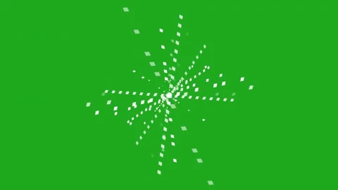 Dotted Lines Extracting from the Center on Green Screen Background Stock Footage 320467795