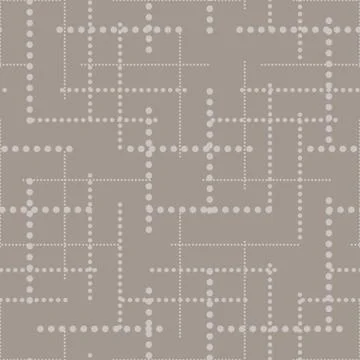 Dotted lines grey seamless vector pattern. Stock Illustration