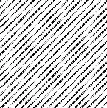 Dotted lines hand drawn vector seamless pattern. Stock Illustration