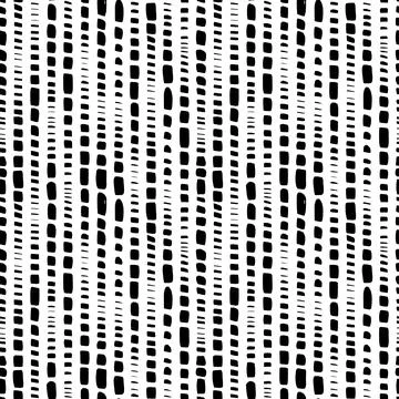 Dotted lines hand drawn vector seamless pattern. Stock Illustration