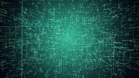 Dotted lines of particles green seamless loop Stock Footage 70512331
