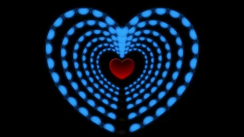 Dotted love lights Stock Footage 94997055