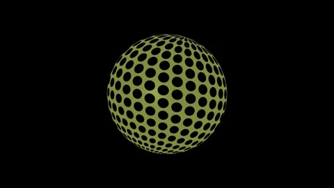 Dotted Matrix Sphere Globe Surface Spinning Loop 스톡 동영상 337324645