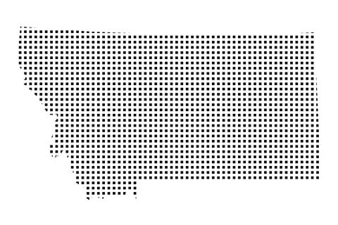 Dotted Montana map, mt state map, Stock Illustration