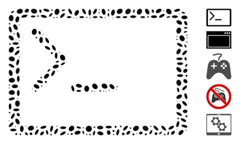 Dotted Mosaic Coding Console Stockillustratie