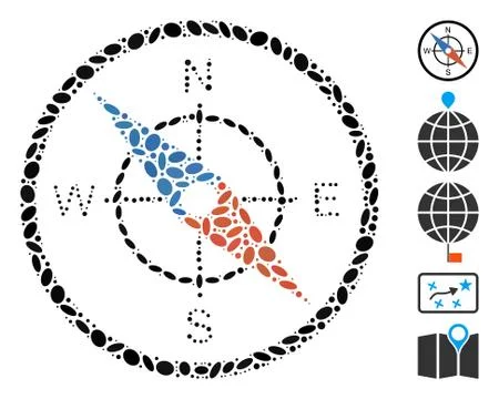 Dotted Mosaic Compass イラスト素材