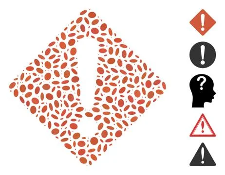 Dotted Mosaic Exclamation Stock Illustration
