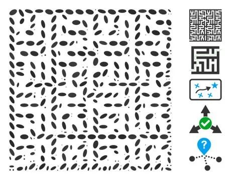 Dotted Mosaic Labyrinth Stock Illustration