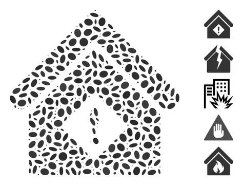 Dotted Mosaic Problem Building Ilustración de archivo