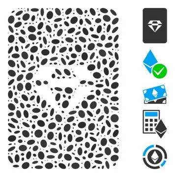 Dotted Mosaic Ruby Gaming Card Stock Illustration