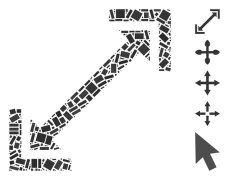 Dotted Mosaic Scalability Stock Illustration
