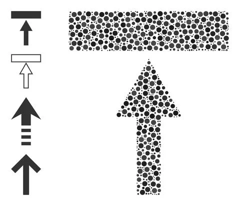 Dotted Move Top Collage of Circles and Similar Icons 스톡 일러스트