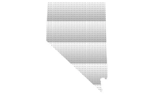 Dotted Nevada solid map. Nevada folded map. steel map Stock Illustration
