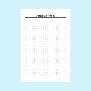 Dotted notebook KDP interior. Simple dotted notebook template for artists o.. Illustrazione stock