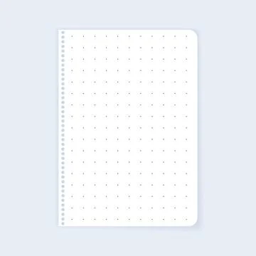 Dotted notebook page Stock Illustration