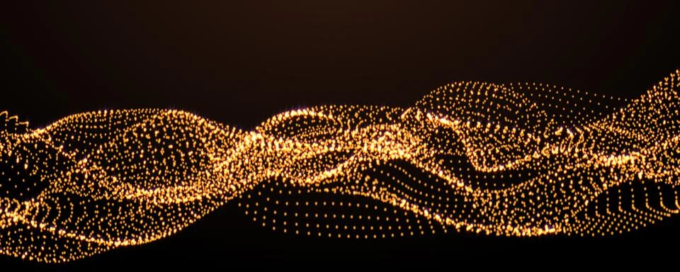 Dotted Oscillation  - High Tech Background Stock Illustration