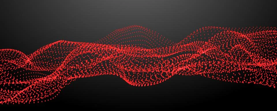 Dotted Oscillation  - High Tech Background Stock Illustration