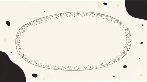 Dotted oval decorative border copy space text overlay minimal ink hand draw.. Stock Footage 339791752