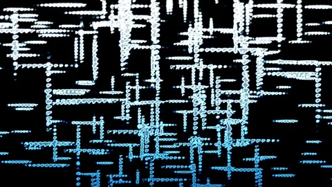 Dotted Pathway Labyrinth Crisscrossing Line Dot Trails Motion Graphics Video Stock Footage 299970944