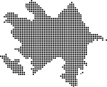 Dotted Pattern Map of Azerbaijan Republic Illustration Representing Geograp.. Stock Illustration