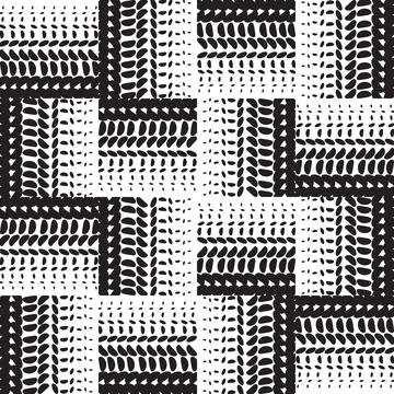 Dotted pattern texture, checkered fabric background. Wavy ripple white tartan Illustrazione stock