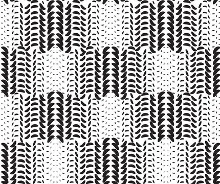 Dotted pattern texture, checkered fabric background. Wavy ripple white tartan Illustrazione stock