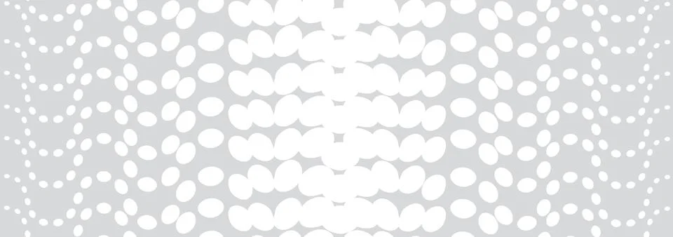 Dotted pattern texture, circle polkadot background. Wavy ripple white texture Stock Illustration