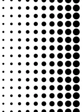 Dotted pattern. Vertically seamless. Dots, halftone background. Stock Illustration