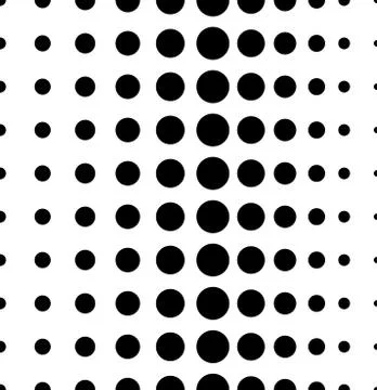 Dotted pattern. Vertically seamless. Dots, halftone background. Illustrazione stock